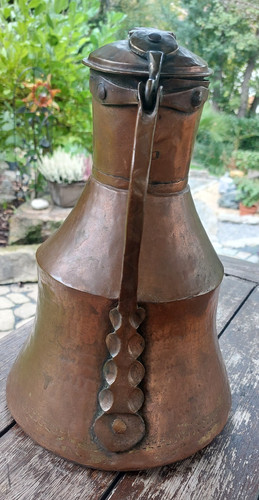 Kupferkanne krug mit deckel - krug,