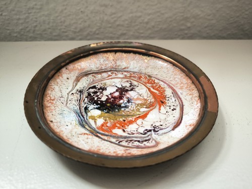 Vintage emaille schale kupfer - emaille,