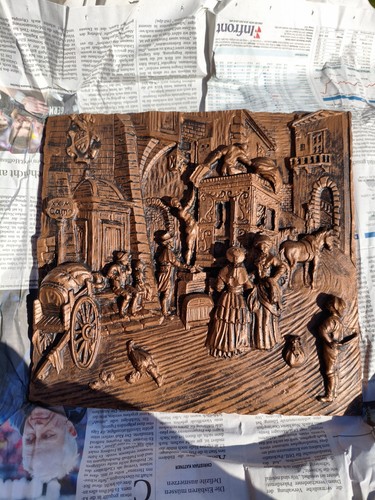 Kupfer relief bild handarbeit - relief,