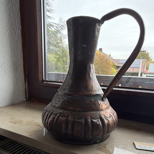 Kupfer kanne krug bauchig mit - kupfer, kanne/krug