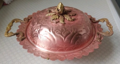 Stilvolle schale aus kupfer - schale,