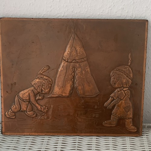 Kupfer wandbild relief platte - kupfer,