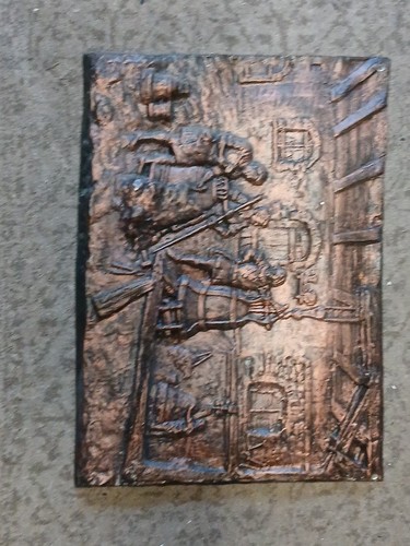 Kupfer relief wandbild - relief,, "