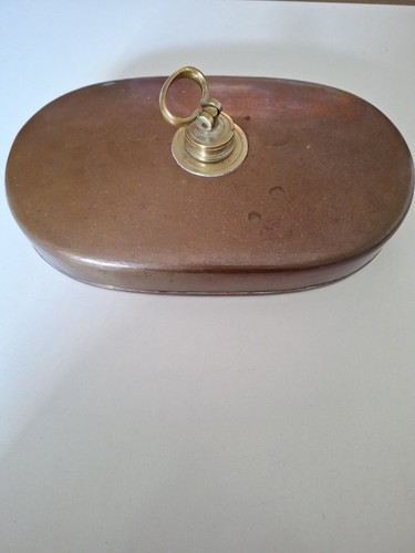 Antike wärmflasche aus - wärmflasche, kupfer