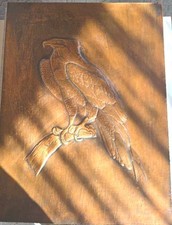 Kupfer Wandbild Greifvogel aus