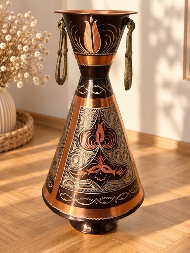 Kupfer vase mit - kupfer,