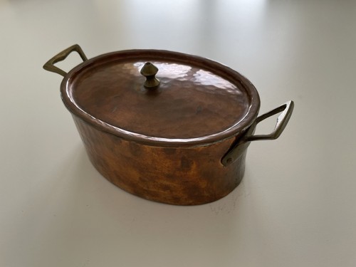 Vintage ovale kasserole mit - vintage,