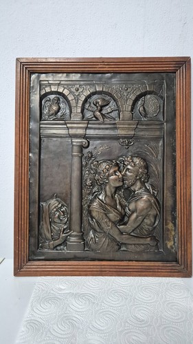 Antikes wandrelief kupfer - antikes,