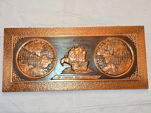 Großes kupfer wandrelief - großes, kupfer-wandrelief