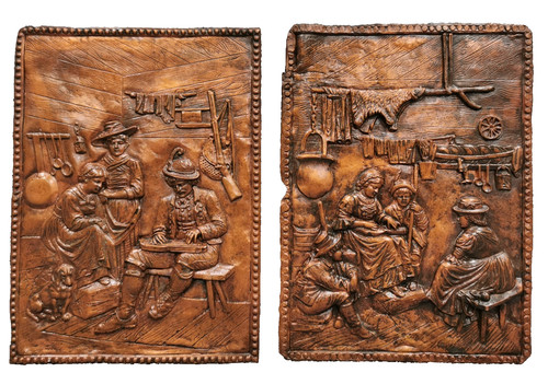 Kupfer relief nach franz - 2x,
