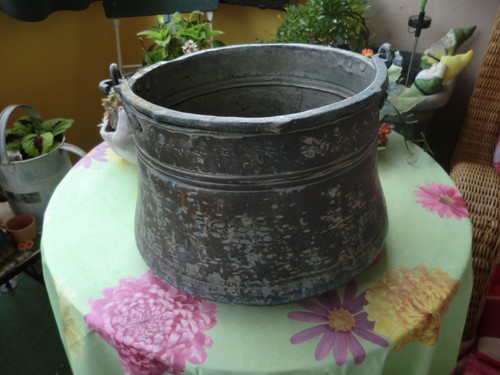 Großer alter kupfer kessel - alter,