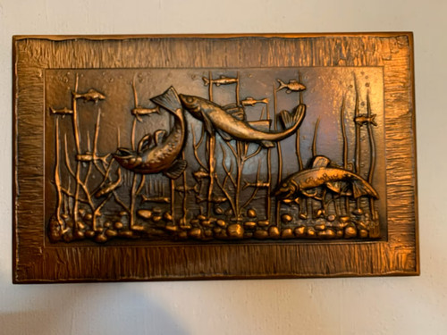 Kupferbild fische x33 cm - kupferbild,