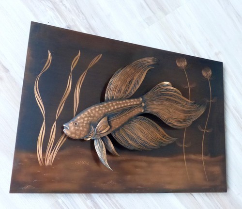 Kupfer fisch kupferbild - kupfer,