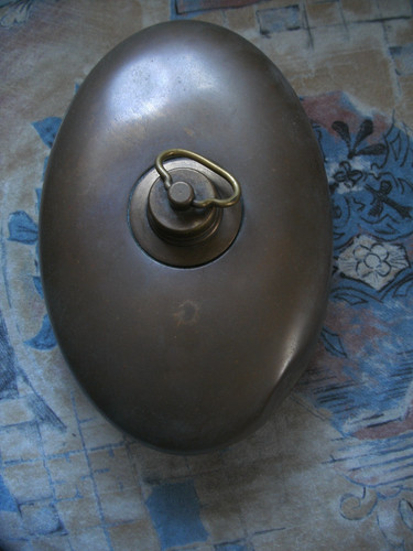 Antike wärmflasche aus kupfer - wärmflasche,