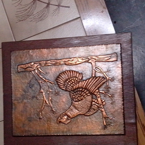 Kupfer relief wandbild mit - wandbild,