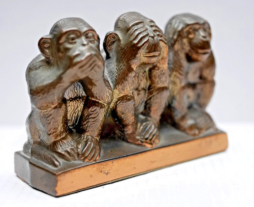 Vintage kupfer skulptur - kupfer, drei